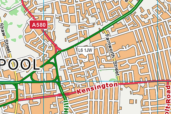 L6 1JW map - OS VectorMap District (Ordnance Survey) L6 1JW map - OS VectorMap District (Ordnance Survey)