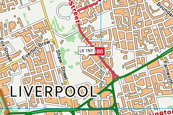 L6 1NY map - OS VectorMap District (Ordnance Survey) L6 1NY map - OS VectorMap District (Ordnance Survey)