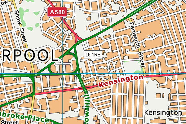 L6 1RE map - OS VectorMap District (Ordnance Survey) L6 1RE map - OS VectorMap District (Ordnance Survey)