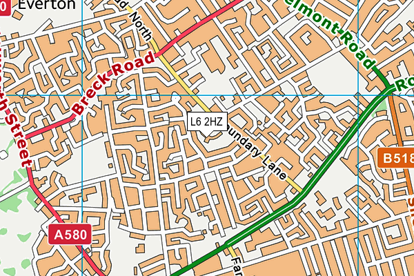 L6 2HZ map - OS VectorMap District (Ordnance Survey) L6 2HZ map - OS VectorMap District (Ordnance Survey)