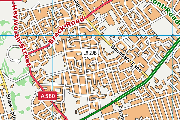 L6 2JB map - OS VectorMap District (Ordnance Survey)