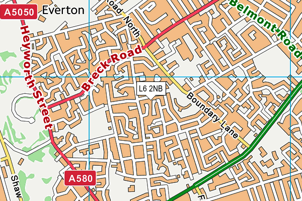 L6 2NB map - OS VectorMap District (Ordnance Survey)