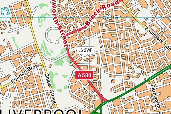 L6 2WF map - OS VectorMap District (Ordnance Survey)