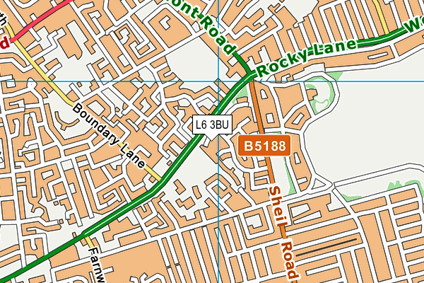 L6 3BU map - OS VectorMap District (Ordnance Survey) L6 3BU map - OS VectorMap District (Ordnance Survey)