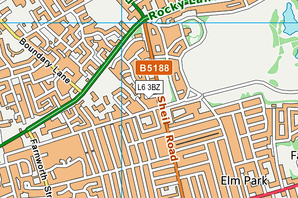 L6 3BZ map - OS VectorMap District (Ordnance Survey) L6 3BZ map - OS VectorMap District (Ordnance Survey)