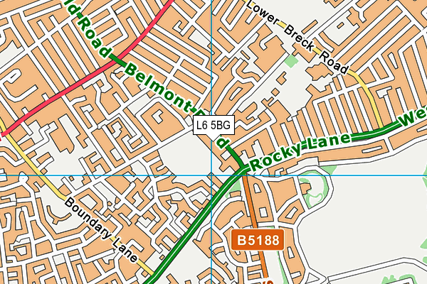 L6 5BG map - OS VectorMap District (Ordnance Survey) L6 5BG map - OS VectorMap District (Ordnance Survey)