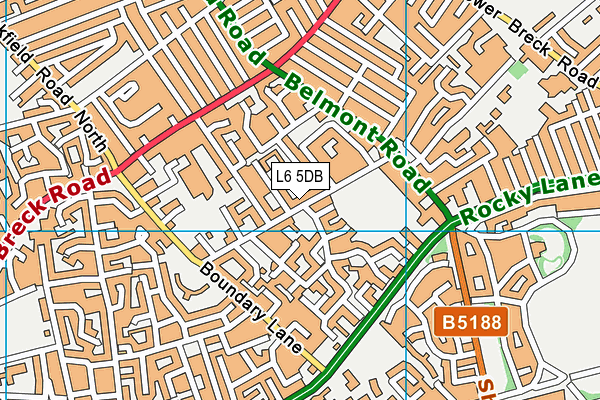 L6 5DB map - OS VectorMap District (Ordnance Survey) L6 5DB map - OS VectorMap District (Ordnance Survey)