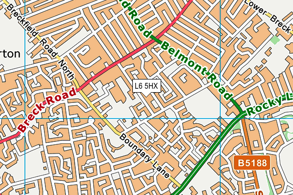 L6 5HX map - OS VectorMap District (Ordnance Survey) L6 5HX map - OS VectorMap District (Ordnance Survey)