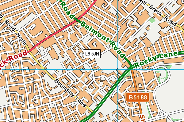 L6 5JN map - OS VectorMap District (Ordnance Survey)