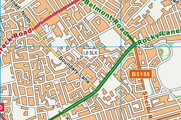 L6 5LX map - OS VectorMap District (Ordnance Survey) L6 5LX map - OS VectorMap District (Ordnance Survey)