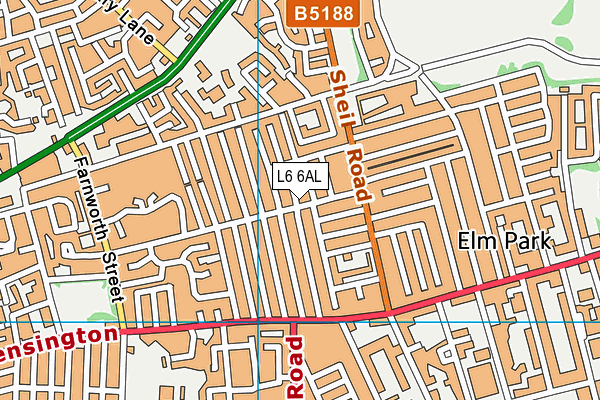 L6 6AL map - OS VectorMap District (Ordnance Survey)