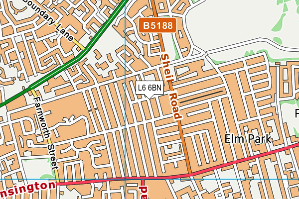 L6 6BN map - OS VectorMap District (Ordnance Survey) L6 6BN map - OS VectorMap District (Ordnance Survey)