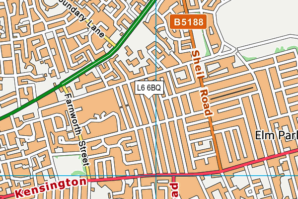 L6 6BQ map - OS VectorMap District (Ordnance Survey) L6 6BQ map - OS VectorMap District (Ordnance Survey)