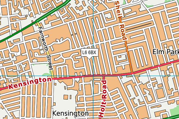 L6 6BX map - OS VectorMap District (Ordnance Survey)