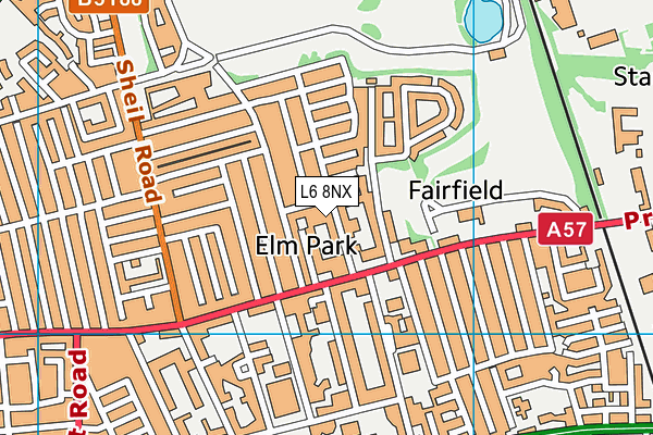 L6 8NX map - OS VectorMap District (Ordnance Survey)