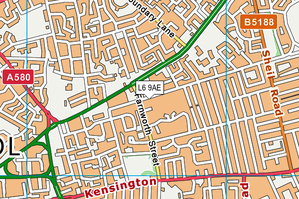 L6 9AE map - OS VectorMap District (Ordnance Survey) L6 9AE map - OS VectorMap District (Ordnance Survey)