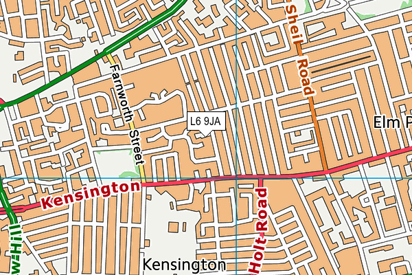 L6 9JA map - OS VectorMap District (Ordnance Survey)