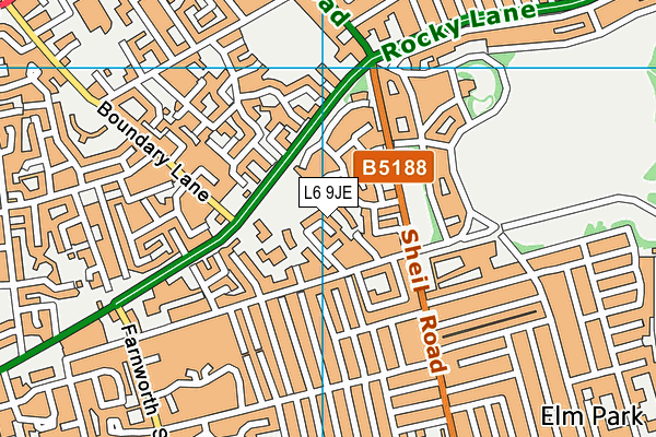 L6 9JE map - OS VectorMap District (Ordnance Survey) L6 9JE map - OS VectorMap District (Ordnance Survey)