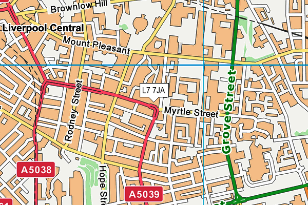 L7 7JA map - OS VectorMap District (Ordnance Survey) L7 7JA map - OS VectorMap District (Ordnance Survey)