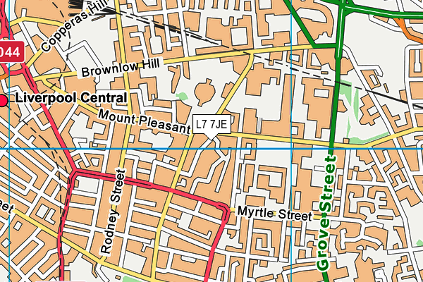 L7 7JE map - OS VectorMap District (Ordnance Survey) L7 7JE map - OS VectorMap District (Ordnance Survey)