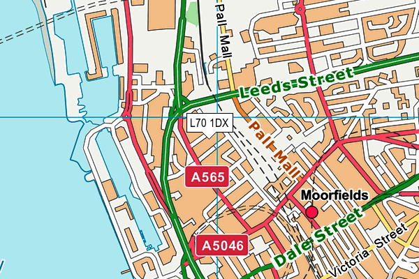 L70 1DX map - OS VectorMap District (Ordnance Survey) L70 1DX map - OS VectorMap District (Ordnance Survey)