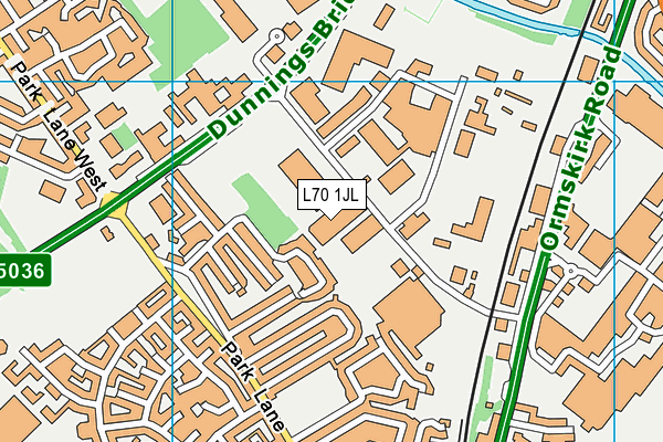 L70 1JL map - OS VectorMap District (Ordnance Survey) L70 1JL map - OS VectorMap District (Ordnance Survey)