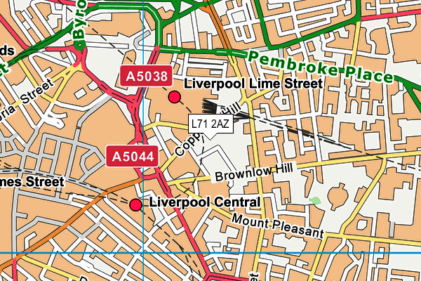 L71 2AZ map - OS VectorMap District (Ordnance Survey) L71 2AZ map - OS VectorMap District (Ordnance Survey)