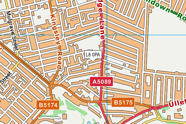 L8 0PA map - OS VectorMap District (Ordnance Survey) L8 0PA map - OS VectorMap District (Ordnance Survey)