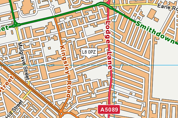 L8 0PZ map - OS VectorMap District (Ordnance Survey)