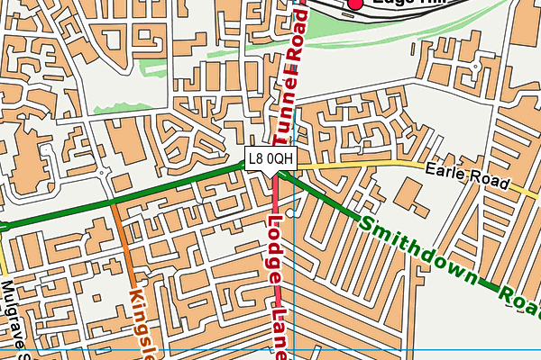 L8 0QH map - OS VectorMap District (Ordnance Survey) L8 0QH map - OS VectorMap District (Ordnance Survey)