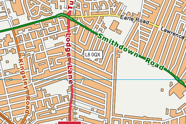 L8 0QX map - OS VectorMap District (Ordnance Survey)