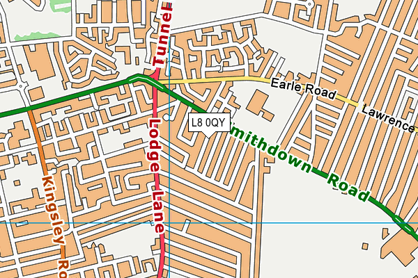 L8 0QY map - OS VectorMap District (Ordnance Survey)