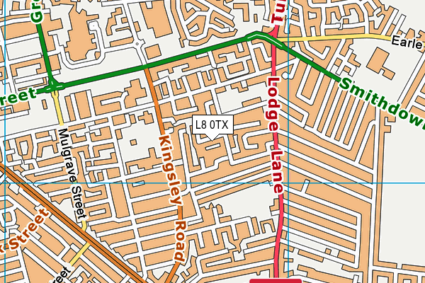 L8 0TX map - OS VectorMap District (Ordnance Survey) L8 0TX map - OS VectorMap District (Ordnance Survey)