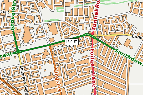L8 0UT map - OS VectorMap District (Ordnance Survey) L8 0UT map - OS VectorMap District (Ordnance Survey)