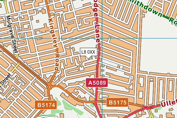 L8 0XX map - OS VectorMap District (Ordnance Survey) L8 0XX map - OS VectorMap District (Ordnance Survey)