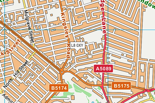L8 0XY map - OS VectorMap District (Ordnance Survey) L8 0XY map - OS VectorMap District (Ordnance Survey)
