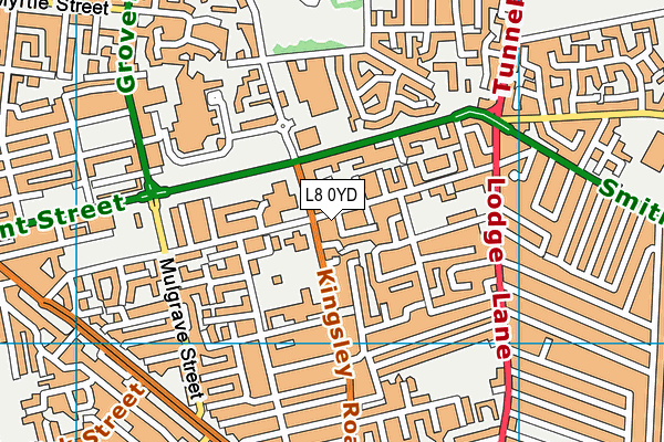 L8 0YD map - OS VectorMap District (Ordnance Survey) L8 0YD map - OS VectorMap District (Ordnance Survey)