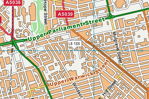 L8 1SX map - OS VectorMap District (Ordnance Survey) L8 1SX map - OS VectorMap District (Ordnance Survey)