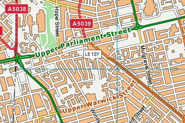 L8 1SY map - OS VectorMap District (Ordnance Survey) L8 1SY map - OS VectorMap District (Ordnance Survey)