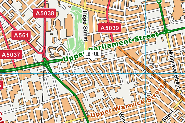 L8 1UL map - OS VectorMap District (Ordnance Survey) L8 1UL map - OS VectorMap District (Ordnance Survey)