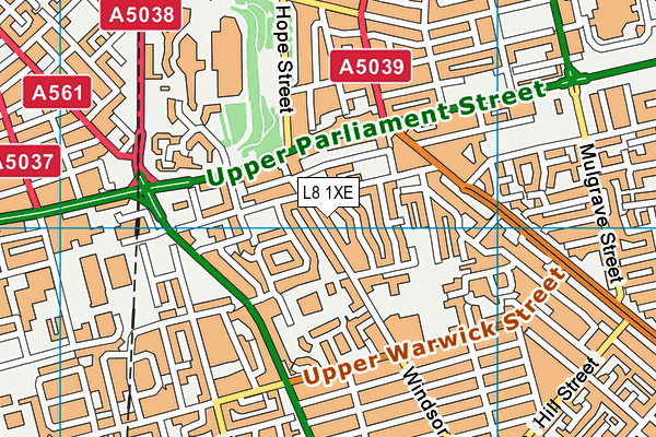 L8 1XE map - OS VectorMap District (Ordnance Survey) L8 1XE map - OS VectorMap District (Ordnance Survey)