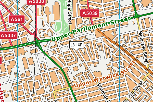 L8 1XF map - OS VectorMap District (Ordnance Survey) L8 1XF map - OS VectorMap District (Ordnance Survey)