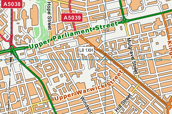 L8 1XH map - OS VectorMap District (Ordnance Survey) L8 1XH map - OS VectorMap District (Ordnance Survey)