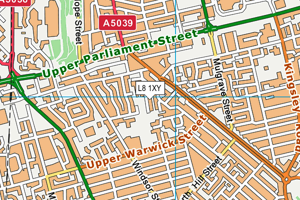 L8 1XY map - OS VectorMap District (Ordnance Survey) L8 1XY map - OS VectorMap District (Ordnance Survey)
