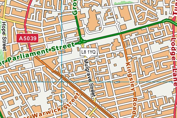 L8 1YQ map - OS VectorMap District (Ordnance Survey) L8 1YQ map - OS VectorMap District (Ordnance Survey)