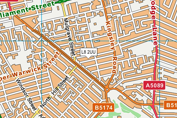 L8 2UU map - OS VectorMap District (Ordnance Survey) L8 2UU map - OS VectorMap District (Ordnance Survey)