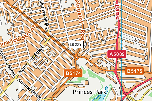 L8 2XY map - OS VectorMap District (Ordnance Survey) L8 2XY map - OS VectorMap District (Ordnance Survey)
