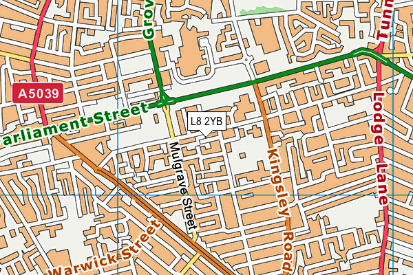 L8 2YB map - OS VectorMap District (Ordnance Survey) L8 2YB map - OS VectorMap District (Ordnance Survey)