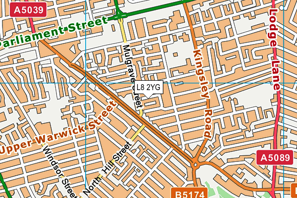 L8 2YG map - OS VectorMap District (Ordnance Survey) L8 2YG map - OS VectorMap District (Ordnance Survey)