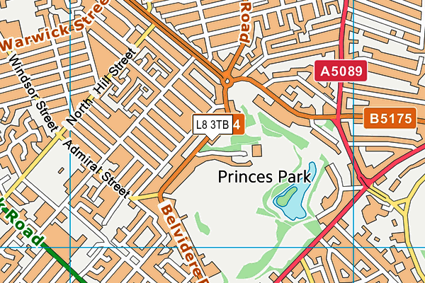L8 3TB map - OS VectorMap District (Ordnance Survey) L8 3TB map - OS VectorMap District (Ordnance Survey)
